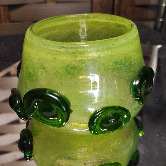 Vintage Czech Bohemian Space Age Art Glass/Green Glass By: Joseph Hospodka